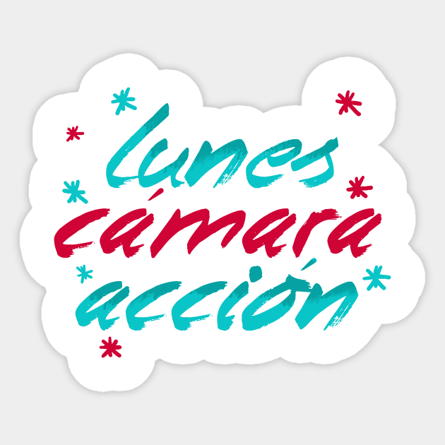 Lunes, cámara, acción Sticker by magenta-dream